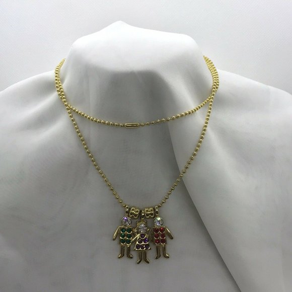 Girl and boys GSC pendants Long Ball chain necklace 29 Inches Red Green Purple - Picture 11 of 12